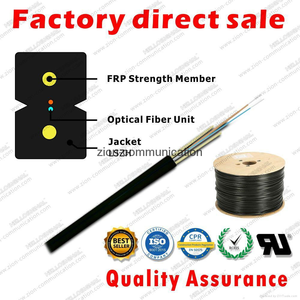 ZION GJXFH-2 Bow Type Drop Cable 2 cores FRP G657A1 fibre optical cable