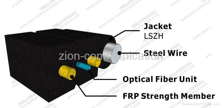 ZION Self-Supporting drop cable GJYXFCH fiber optical g657a cables 2