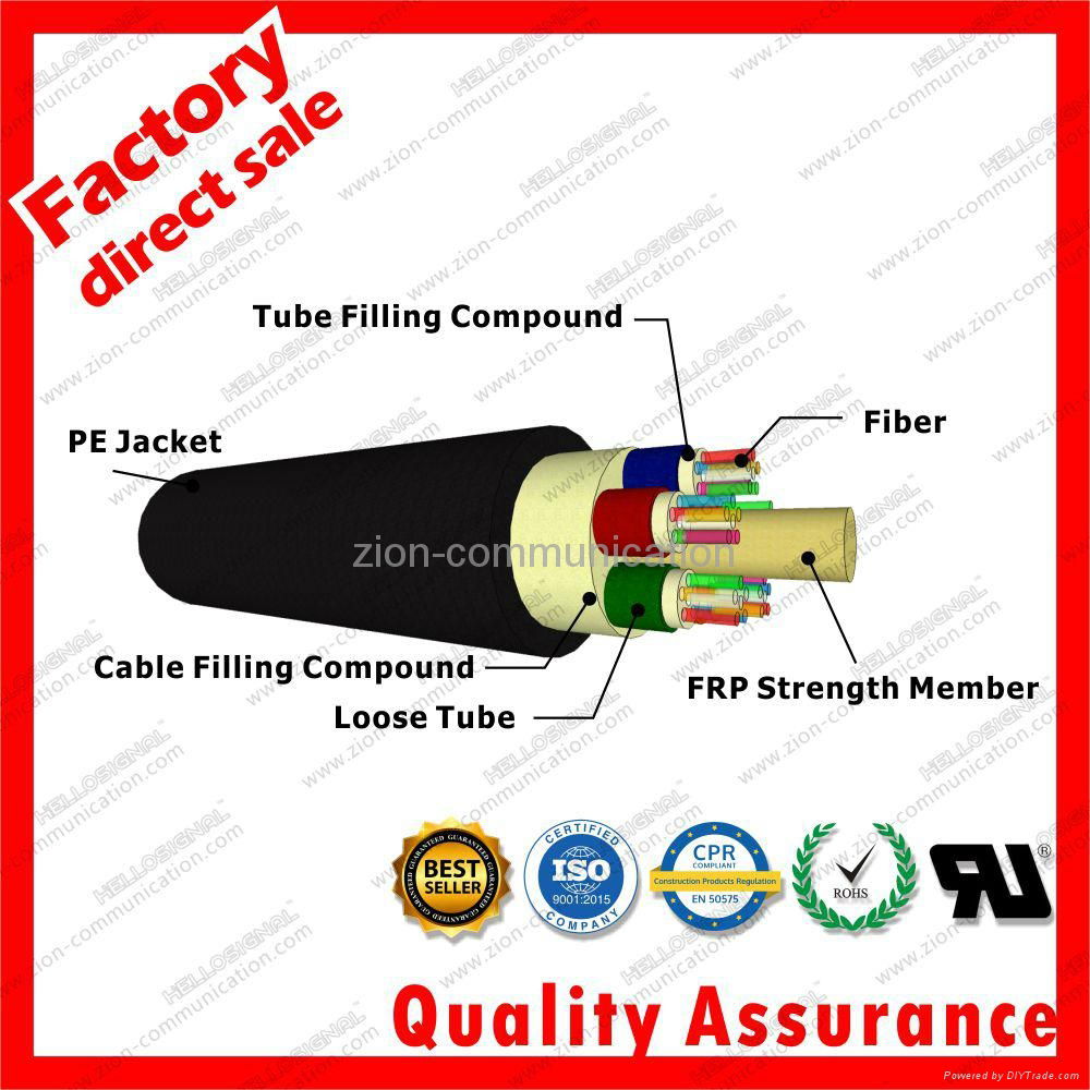 GYFTY Strand outdoor optical communication cable single mode 3