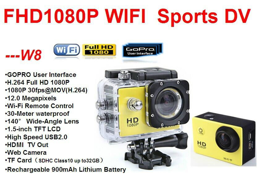 Action Camera SJ7000 Wifi 2.0 LED mini cam recorder marine diving 1080P HD DV 4
