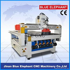 ELE-1325 low noise 3 aixs cnc wood machinery with water cooling spindle