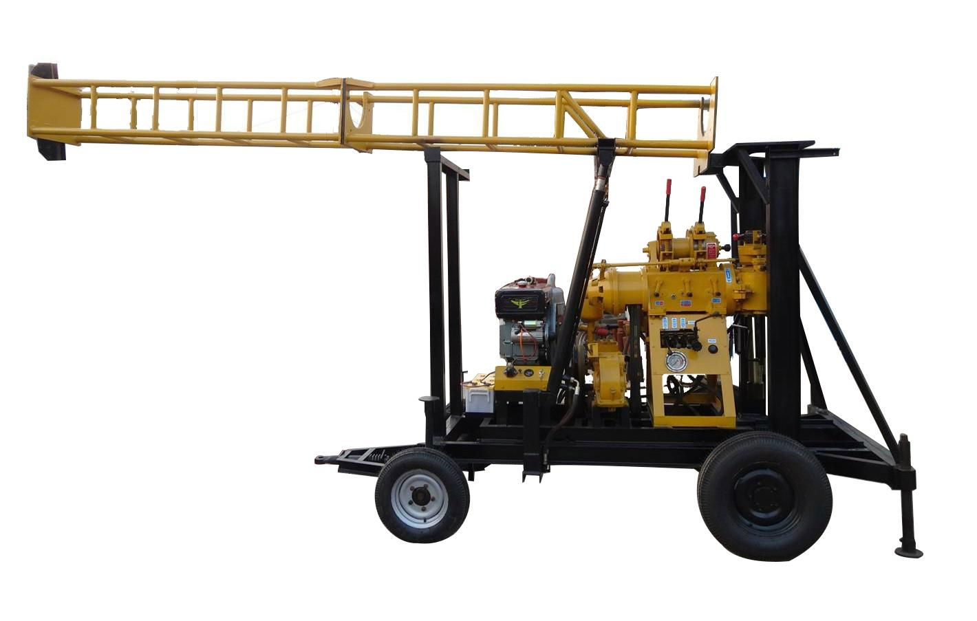 Max 200m hydraulic power drilling XY-200F portable water well drilling rigs for  4