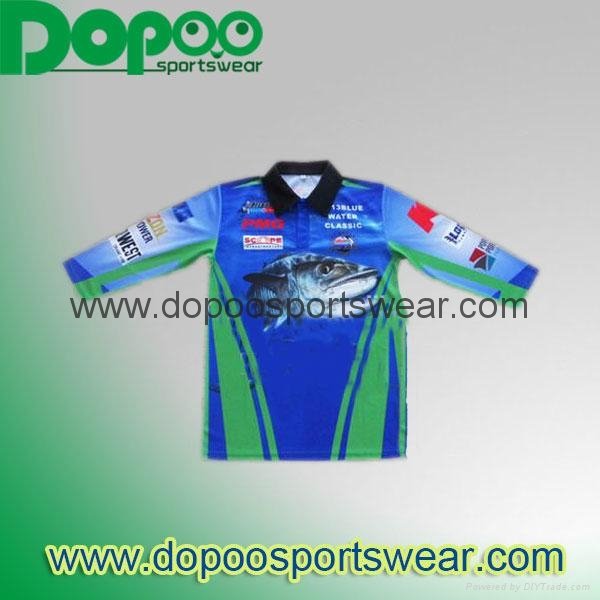 Promotional custom made sports team LONG sleeve fishing jersey  4