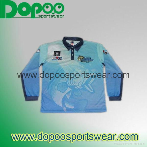 Promotional custom made sports team LONG sleeve fishing jersey  3