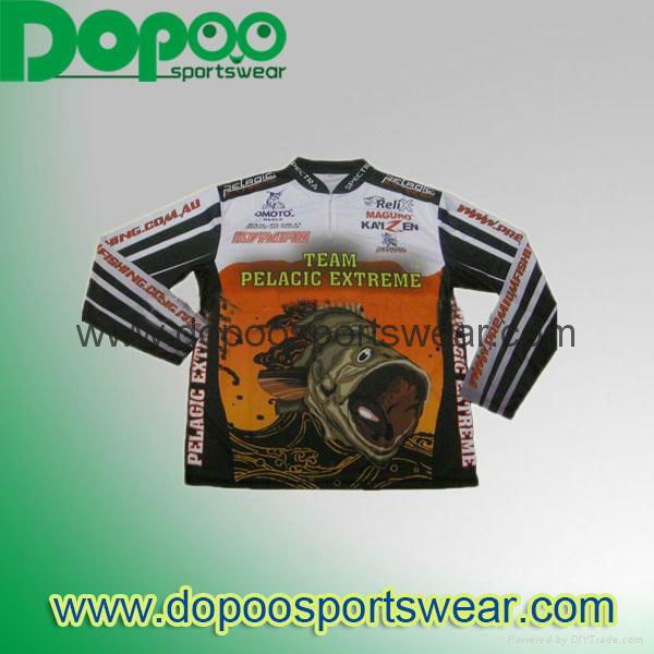 Promotional custom made sports team LONG sleeve fishing jersey 