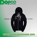 Mens hip hop clothing plain blank black fleece hoodie sportswear for men 5