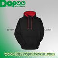 Mens hip hop clothing plain blank black fleece hoodie sportswear for men 4