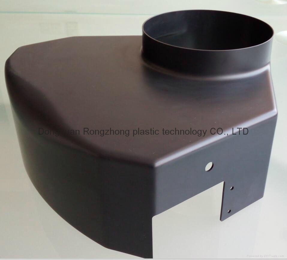 Thermoforming plastic cover for machine