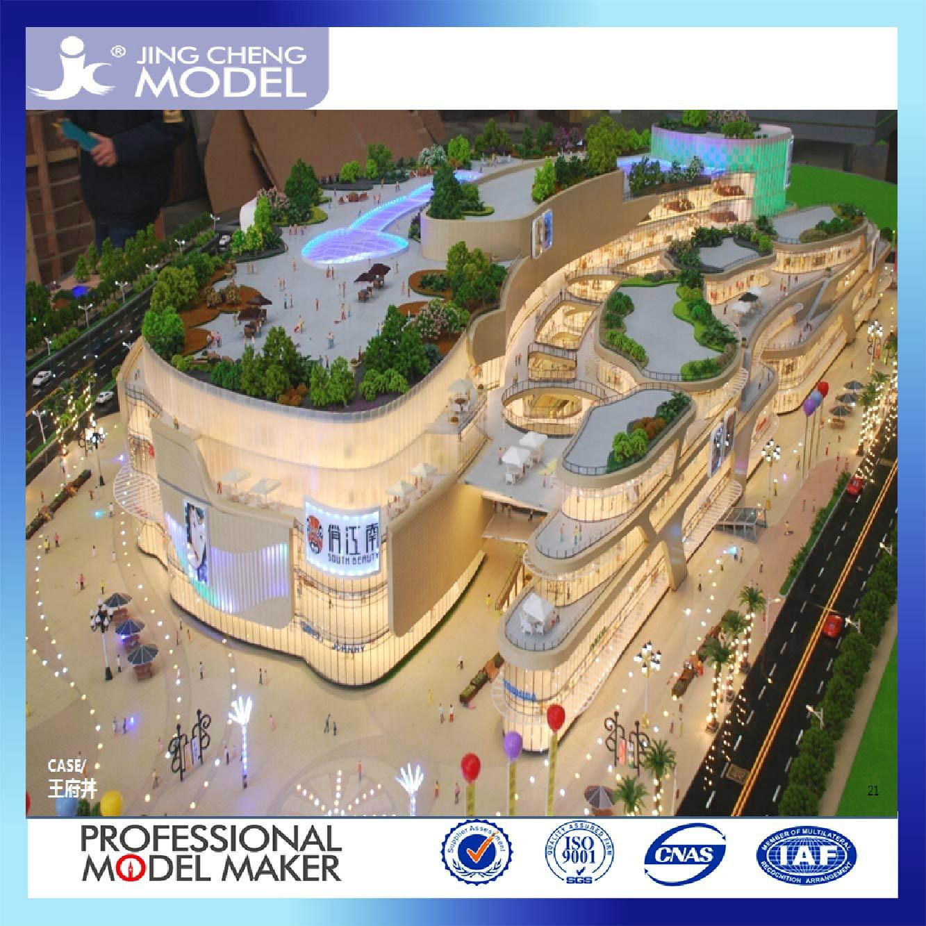 Commercial building miniature architectural scale models
