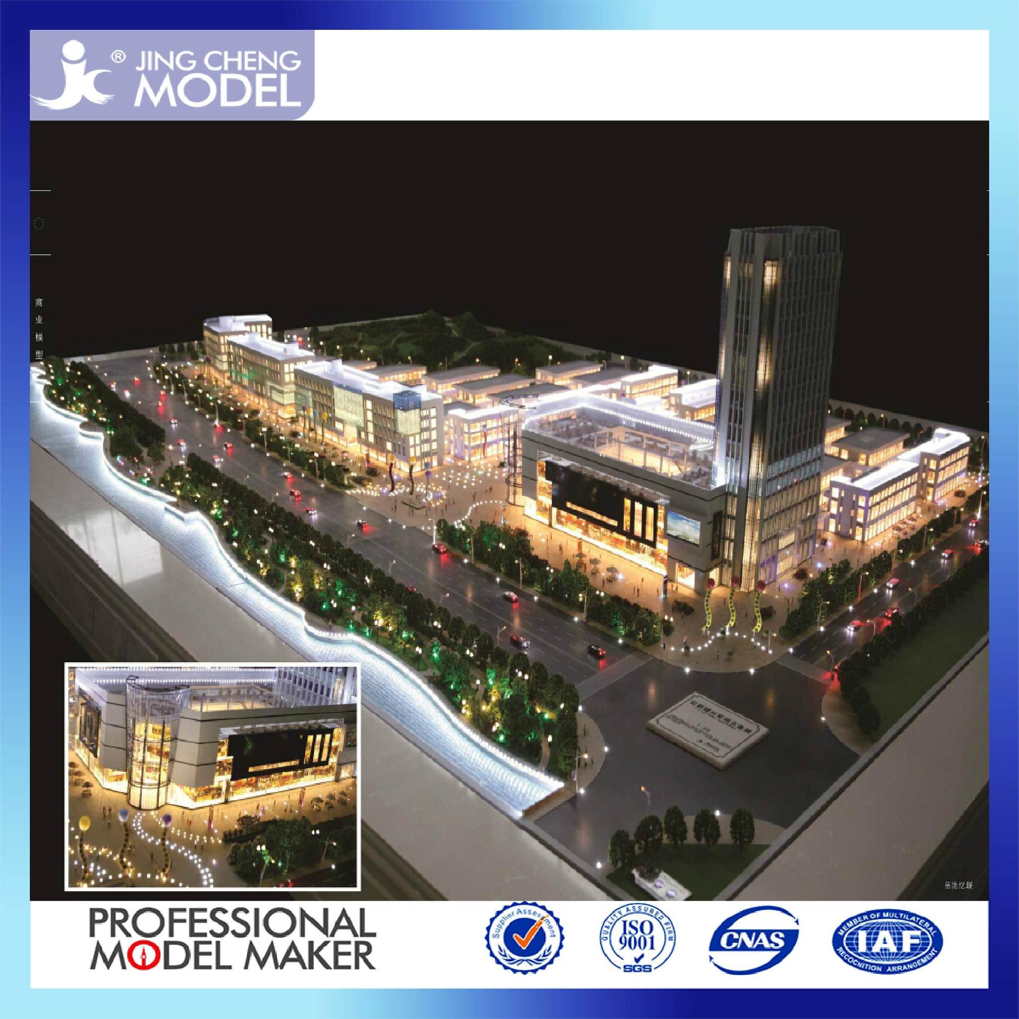 3D Commercial plaza models scale wholesale trade market model making