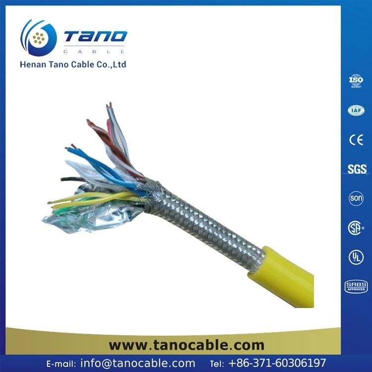 Steel Wire Braid Cable 12 cores control cable price with PVC Insulated AWG16 2