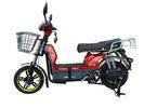 450W Adult Electric Bicycle Red Battery Operated Bikes With Motorcyle Seat Steel