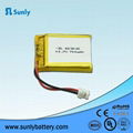 China manufacturer 3.7V 300mAh li ion battery pack for Smart watch