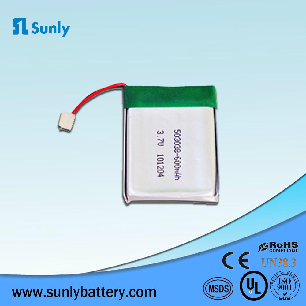 Lipo battery 3.7V 450mAh rechargeable lithium battery for Bluetooth headset 5