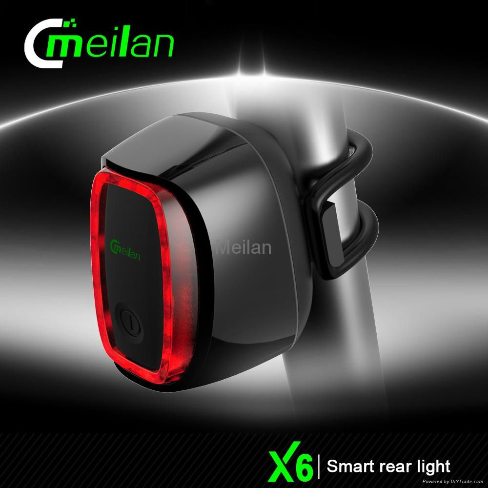 Bike Rear light Smart cycle light Meilan X5 led bicycle backlight