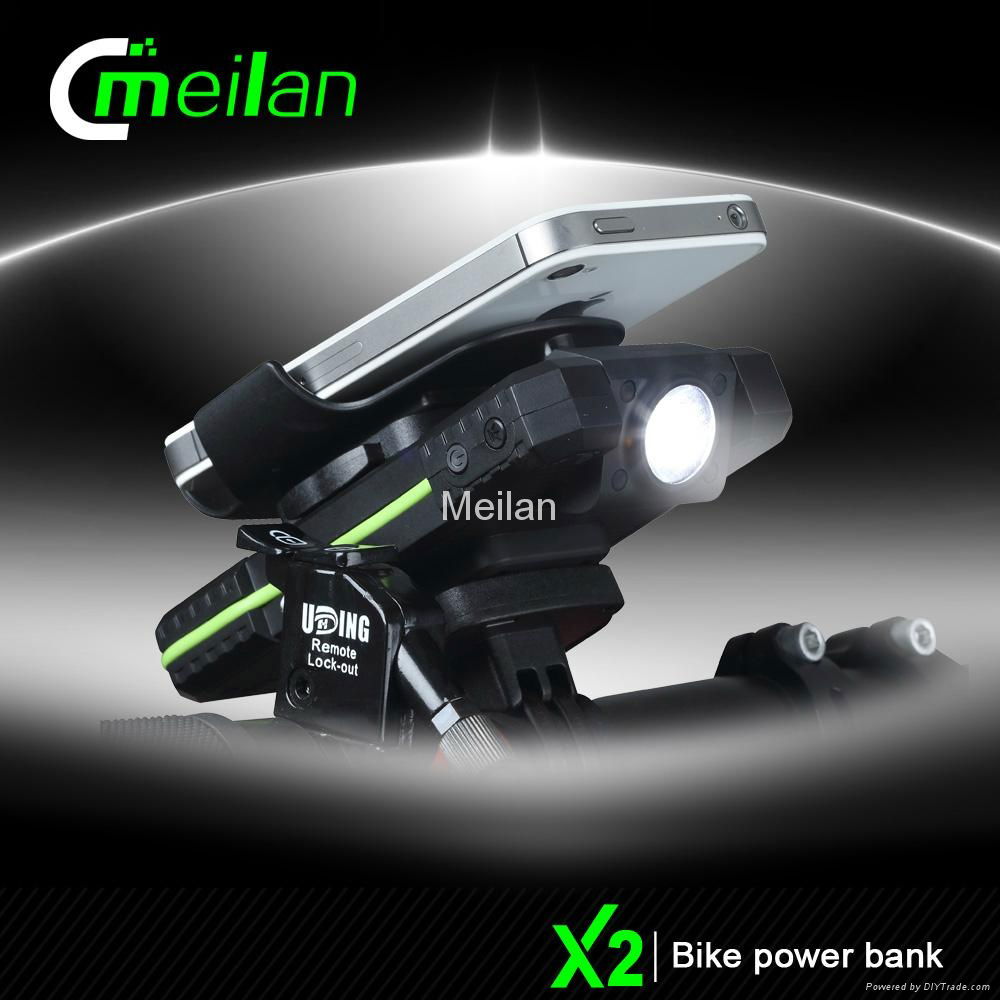 Meilan X2 Bicycle Cree front light Phone holder Waterproof power bank  4