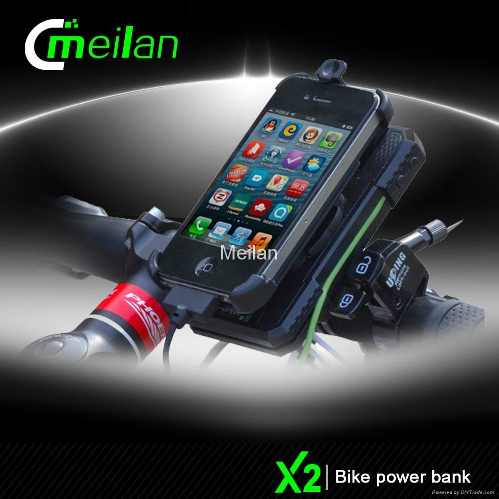Meilan X2 Bicycle Cree front light Phone holder Waterproof power bank  5