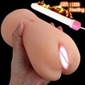 Artificial silicone pocket vagina real palstic pussy sex toy male masturbation  6