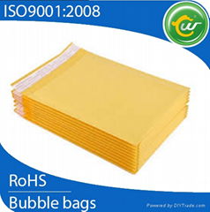 print postage for packages Gold yellow  kraft bubble envelopes