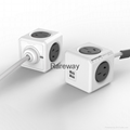 荷兰阿乐乐可PowerCube魔方模方插座灰色1.5米USB款