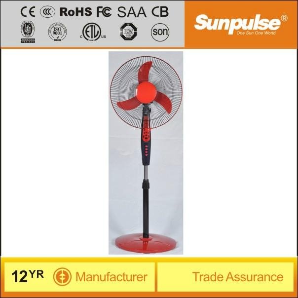 Red / Blue 12v dc solar table fan price with timer