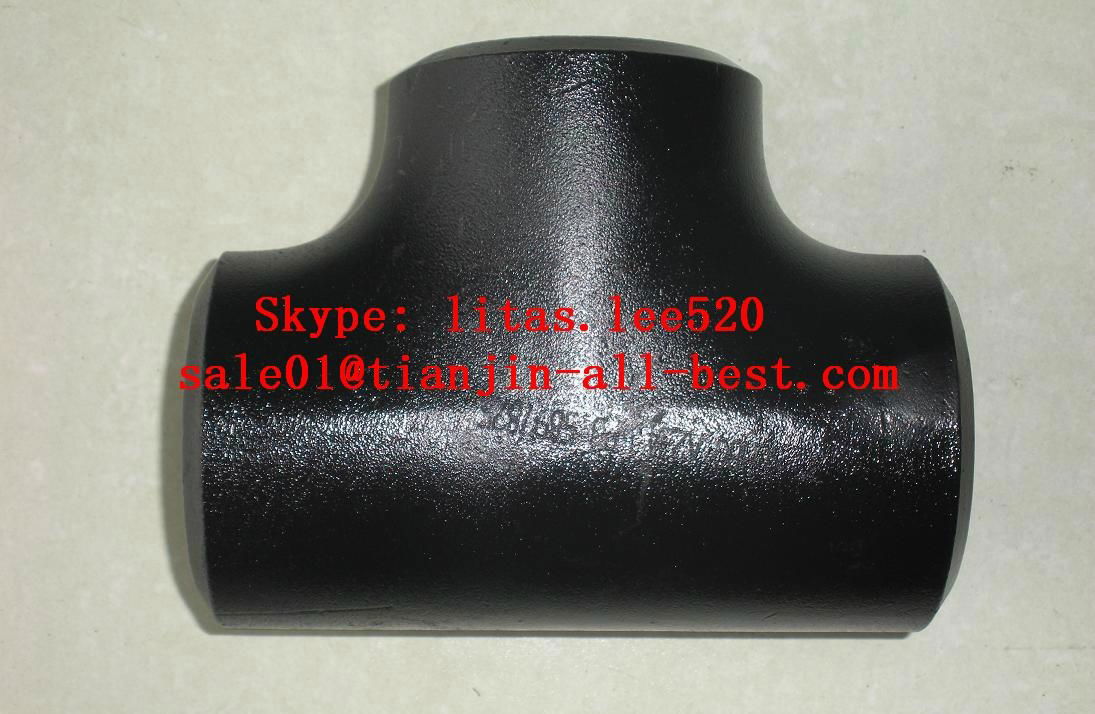 Carbon steel straight Tee forged iron pipe fittings  4