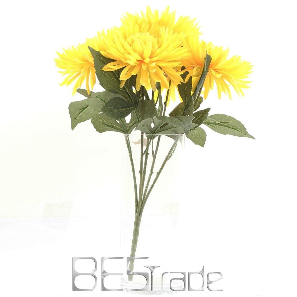 wholesale yellow artificial chrysanthemum flowers 3