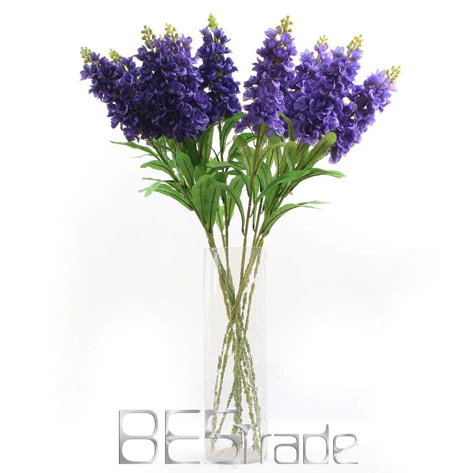 fake flowers rubber artificial flowers violet for home decoration