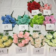 9 heads carnations for artificial flower home decorations 