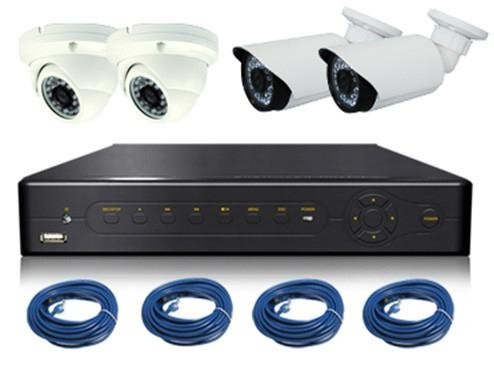 4CH H.264 Mini NVR + 4pcs HD 960P IP IR Cameras CCTV Home Security Kit