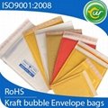 Gold Kraft bubble mailers for post