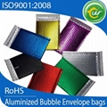 Metallic colored film bubble mailers