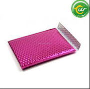 Bubble metallic poly mailers pink 4