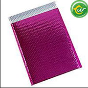 Bubble metallic poly mailers pink 3