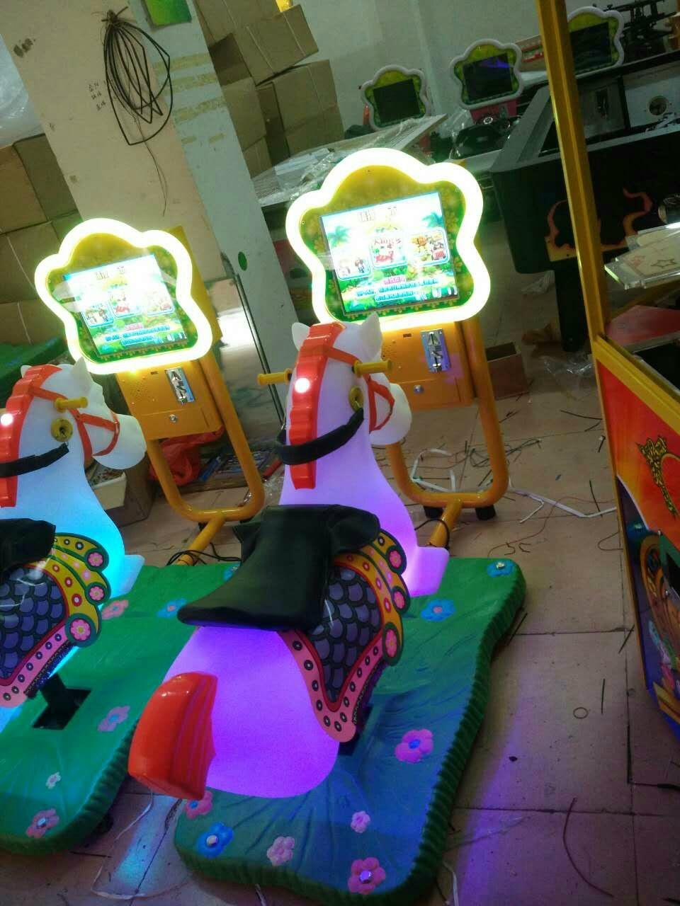 Children's Amusement Equipment Coin Operated 3D Horse Kiddie Rides  Game Machine 3