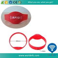 custom smart silicone wristband  MF1 S50 RFID wristband for access control  1