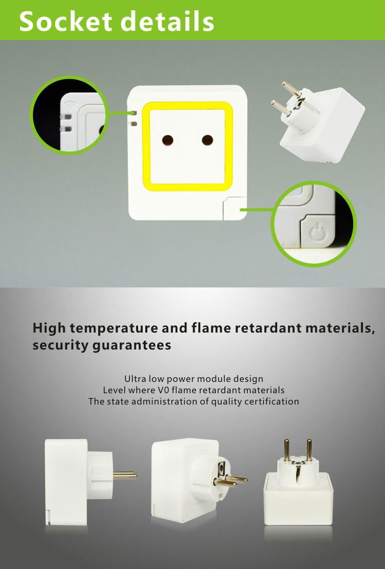 Wifi smart plug remote control sockets EU standard 3