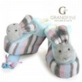 knit & velvet bunny baby booties soft newborn baby shoes 