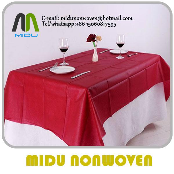 50g pp table cloth 100% PP spunbond nonwoven fabric tnt table cover