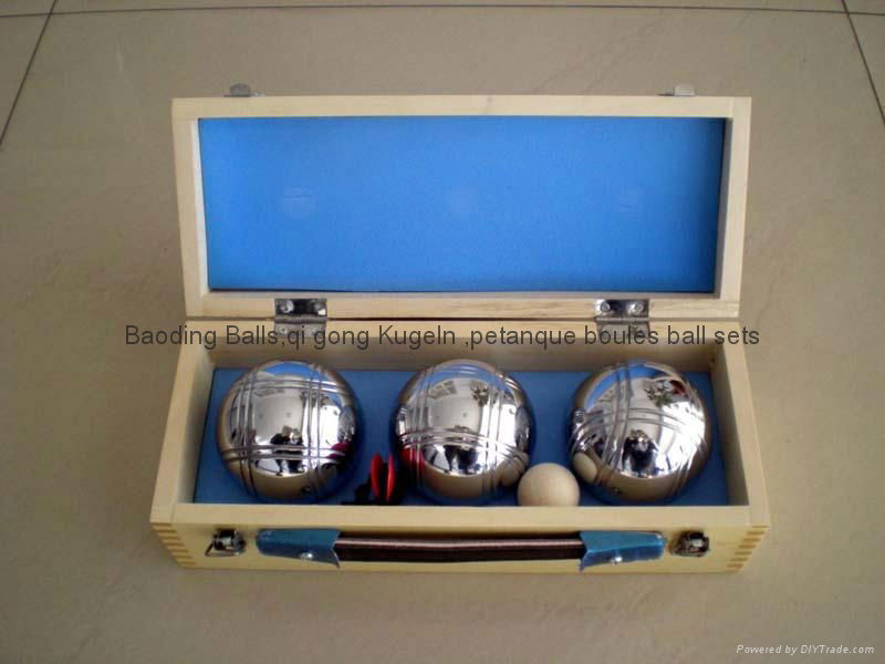 supply petanque boule sets with wooden box