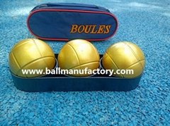 Supply colored boules ball petanque ball petank boccia  in golden color 