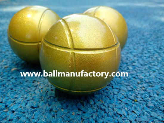 Supply colored boules ball petanque ball petank boccia  in golden color  2
