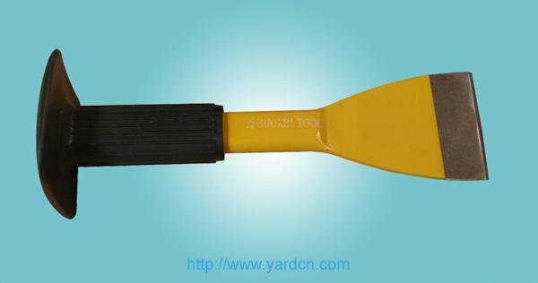 Brick Chisel with Rubber Handle,Flat-shank