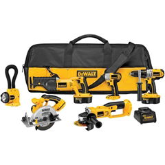 Dewalt Set Impact Driver Cordless Tool Combo Kit 18V Saw Power Floodlight 