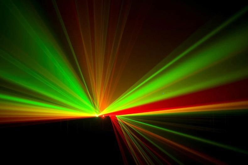 4 lens red and green laser light 5