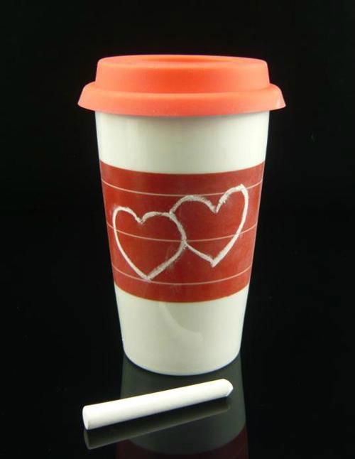 12oz Ceramic porcelain coffee chalk cup 3