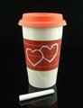 12oz Ceramic porcelain coffee chalk cup 3
