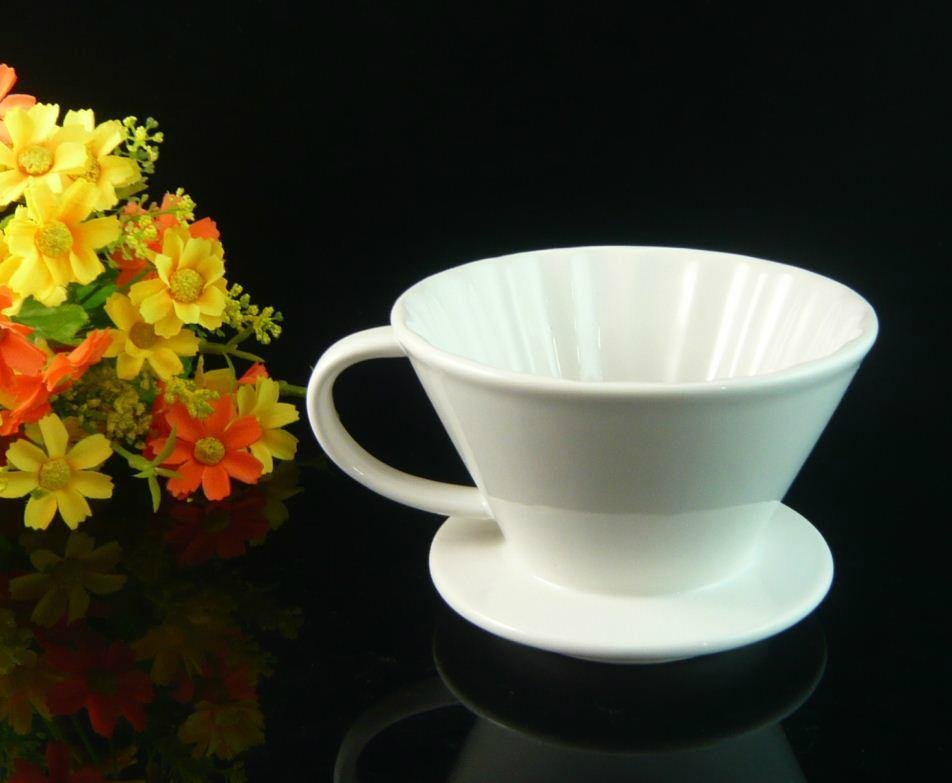 Ceramic pour over coffee dripper