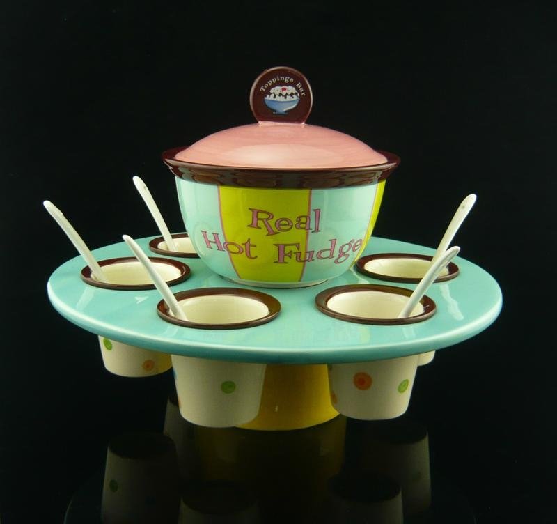 Ceramic dolomite ice cream cup and bowl