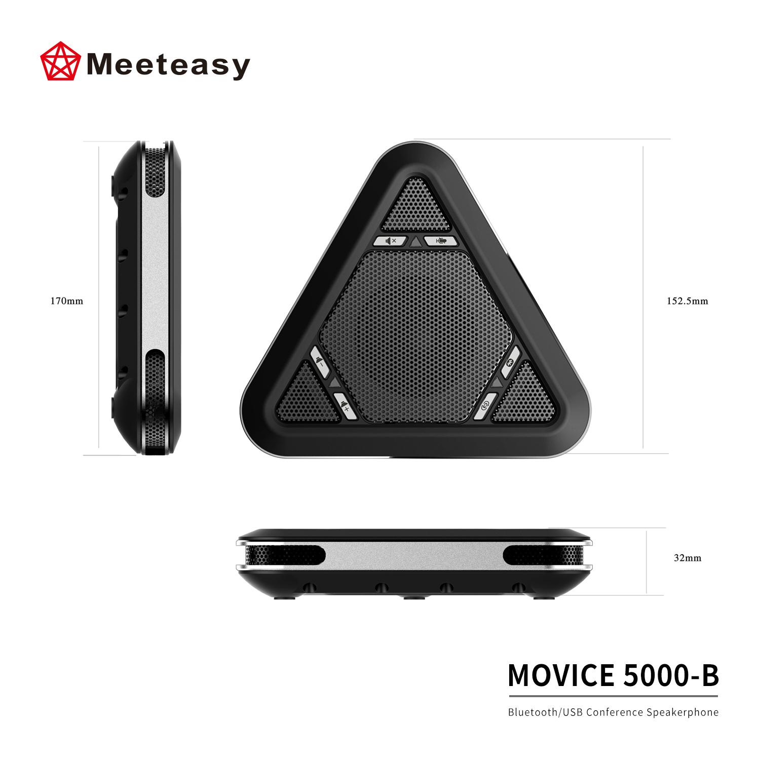 Meeteasy MVOICE5000-B Wireless Bluetooth Conference Phone USB Microphone for PC  4